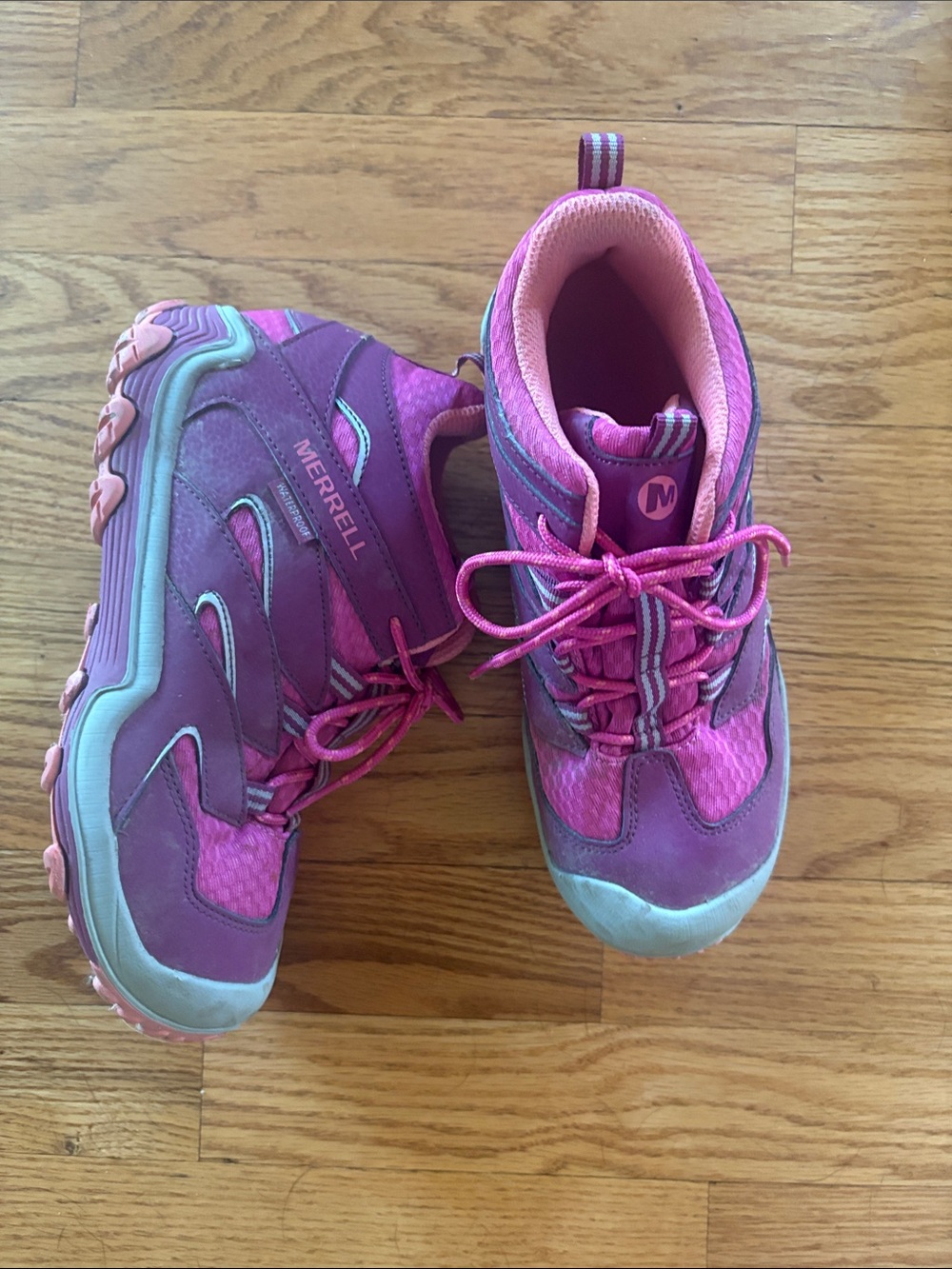 Merrell Girls Pink and Magenta Trail Sneakers